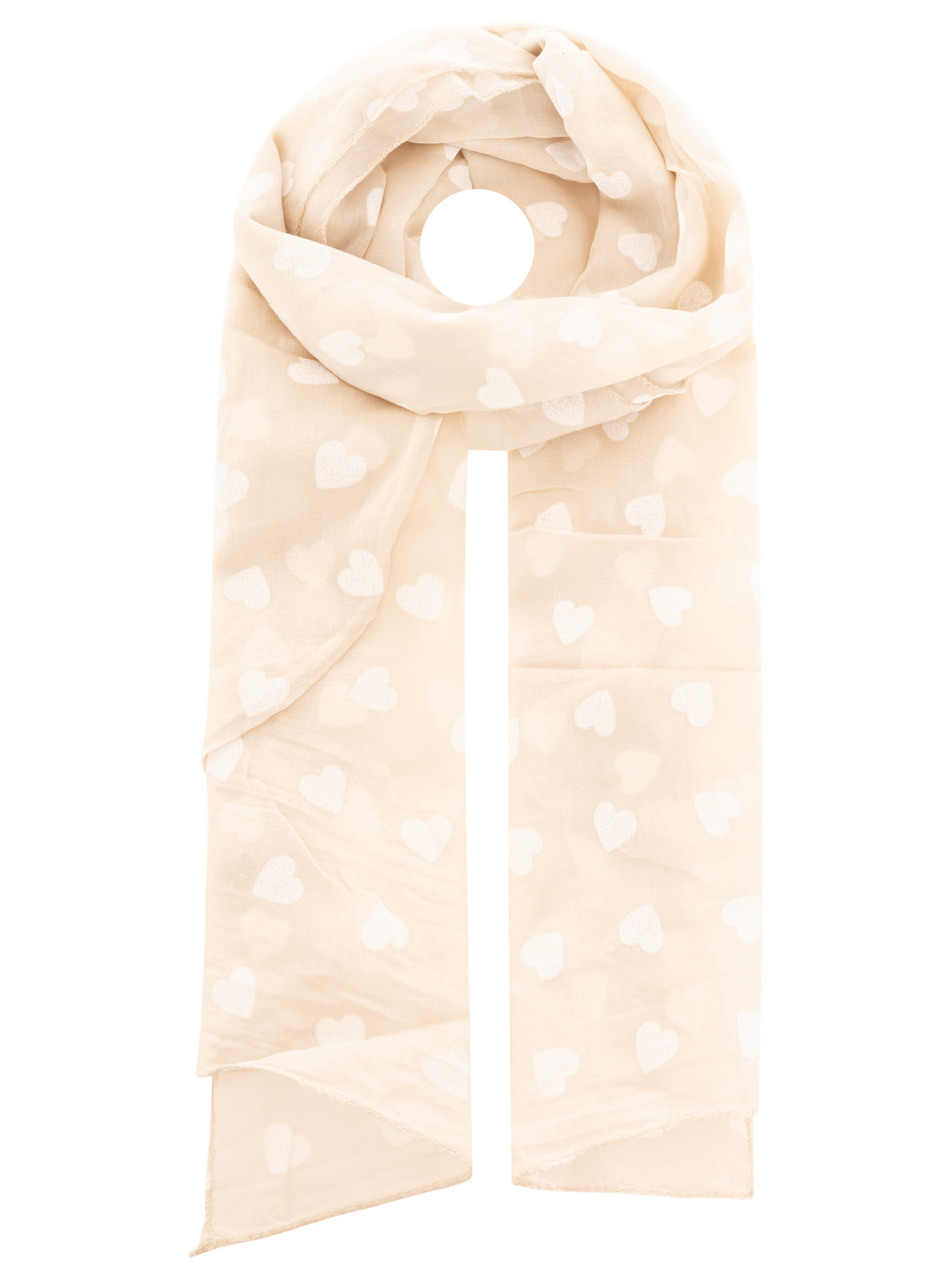 Schal BW/Seide "Kleine Herzen"