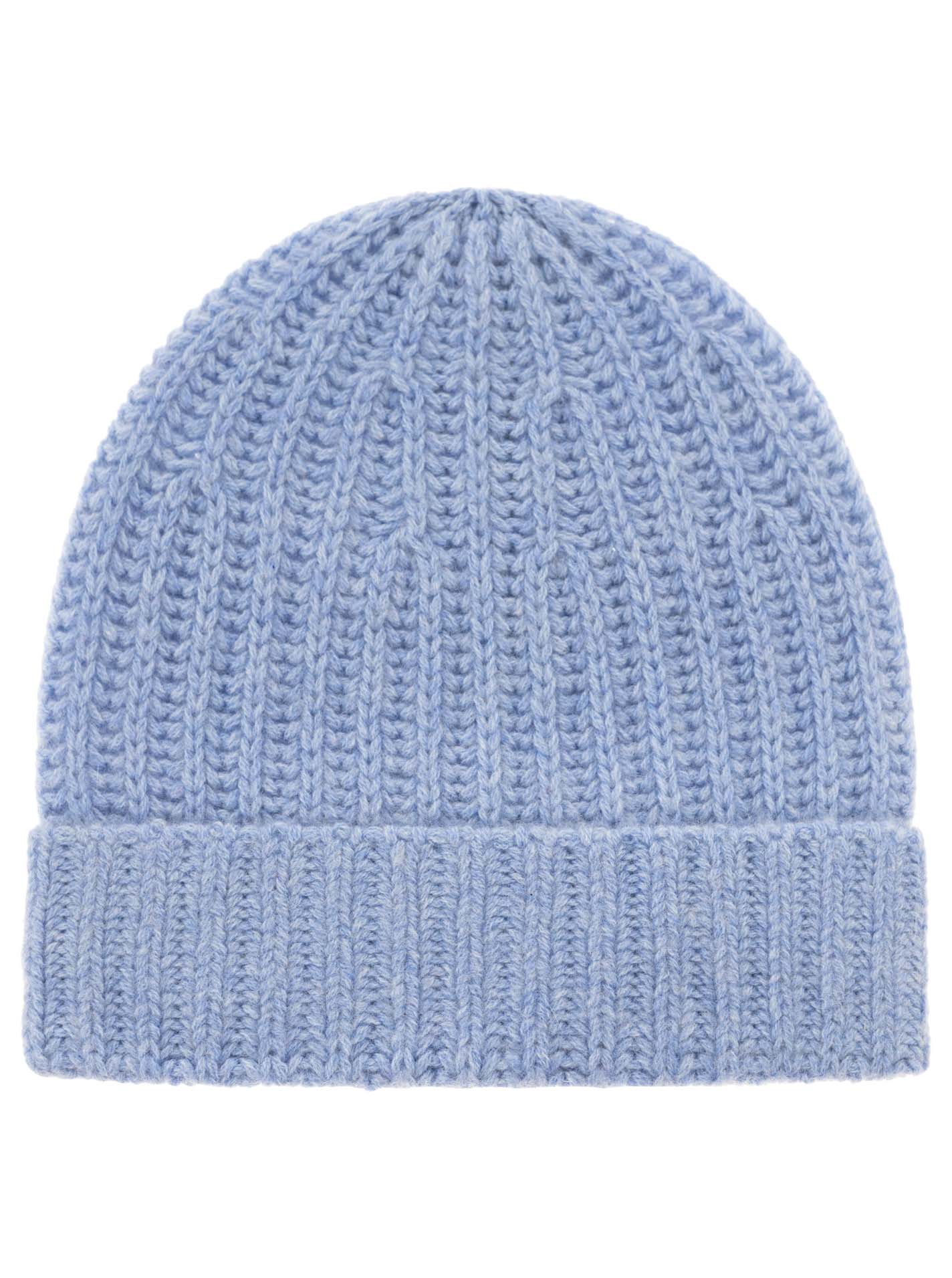 100% Cashmere Kids Grobstrickmütze "Uni"