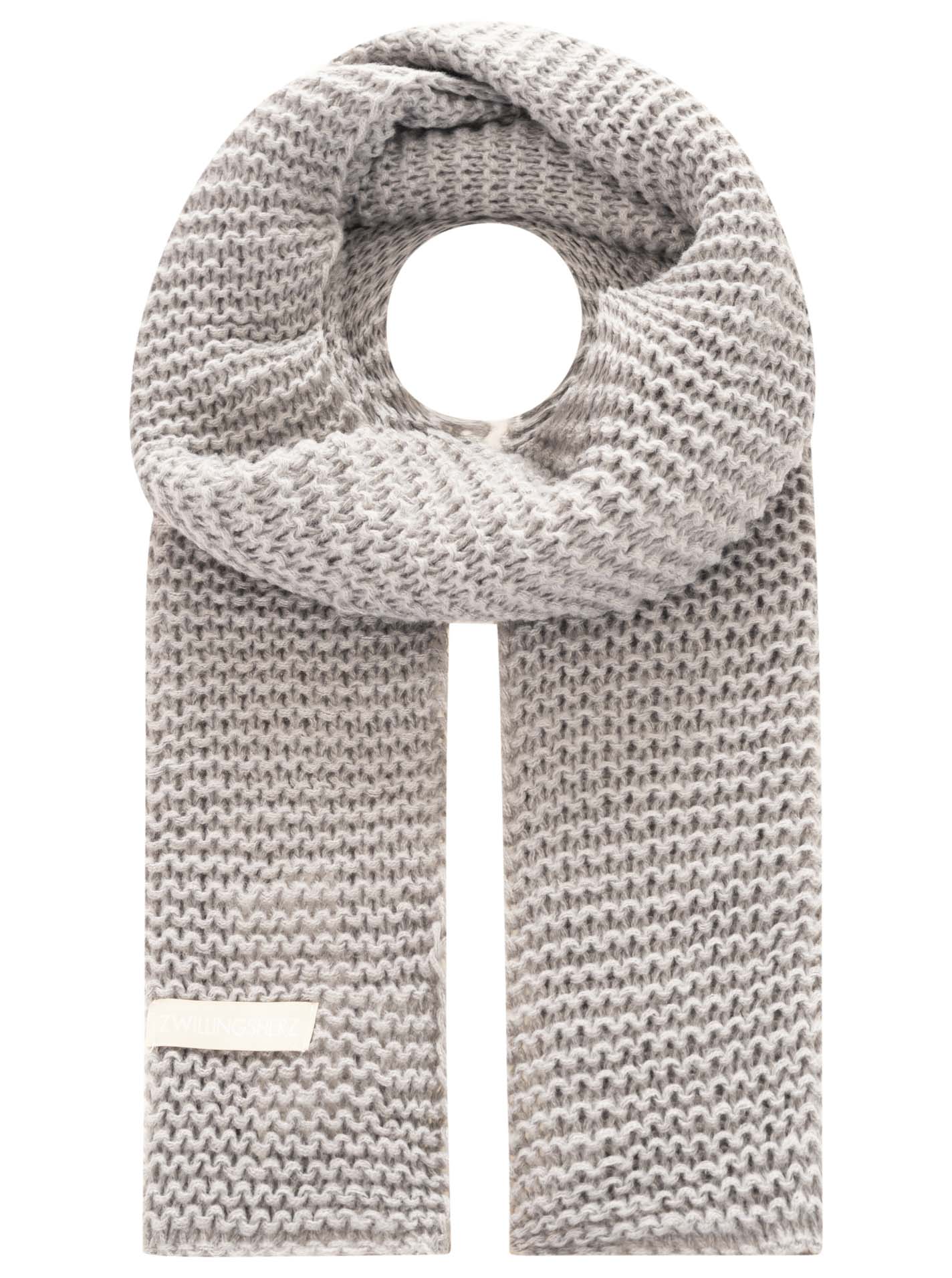Grobstrick Schal "Uni & Patch"