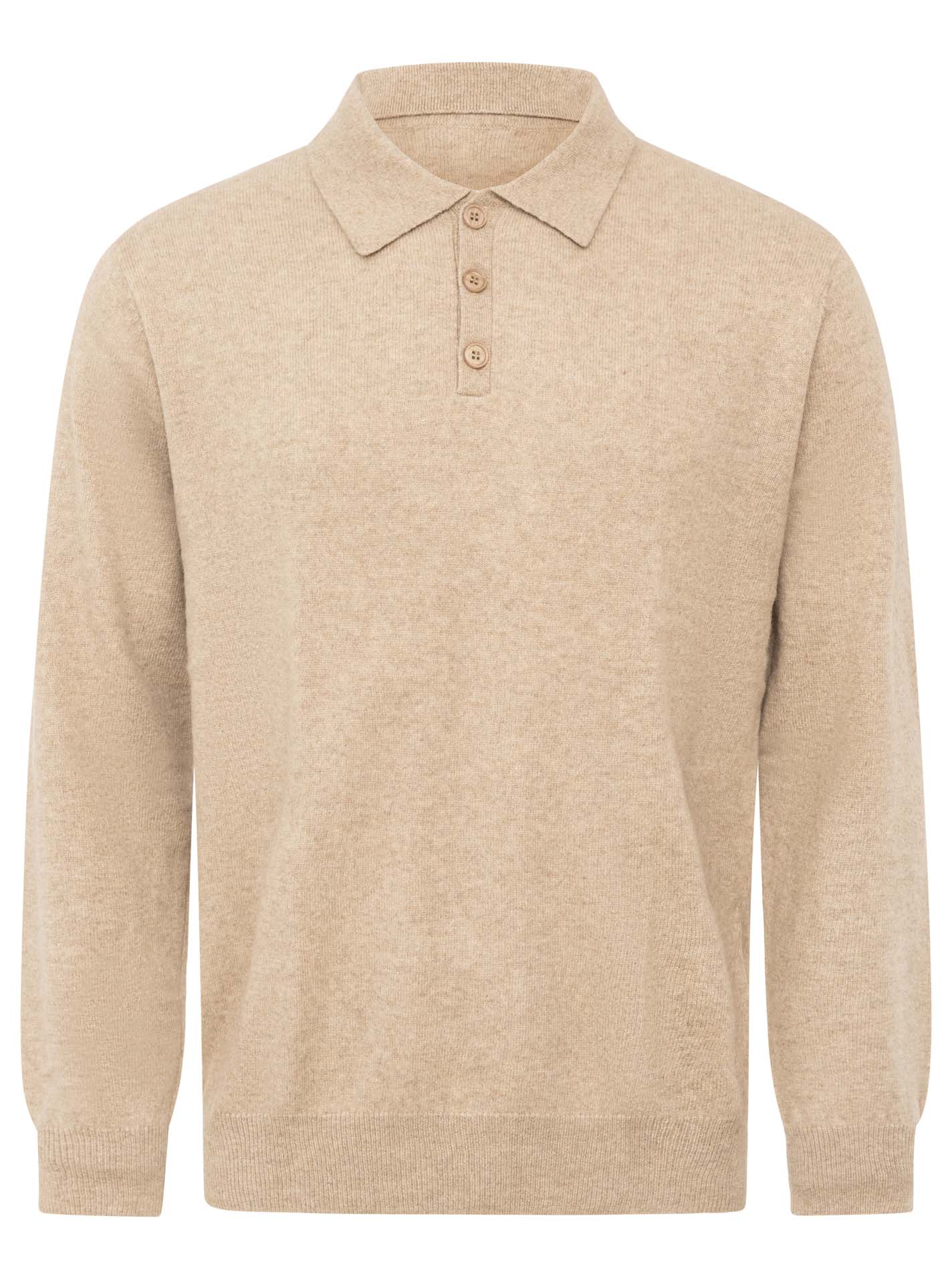 100% Cashmere Herren Poloshirt