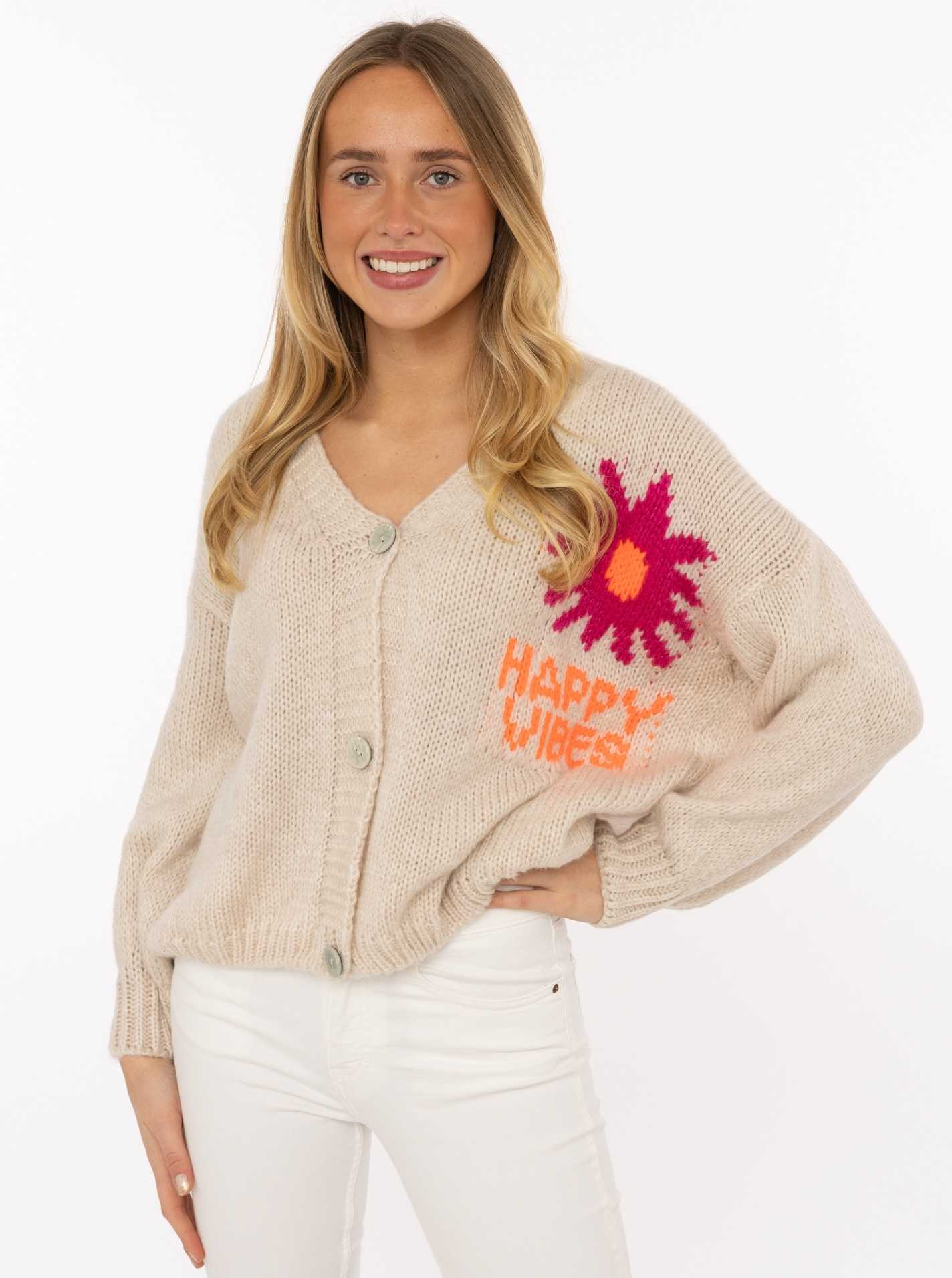 Cardigan "Happy Vibes"