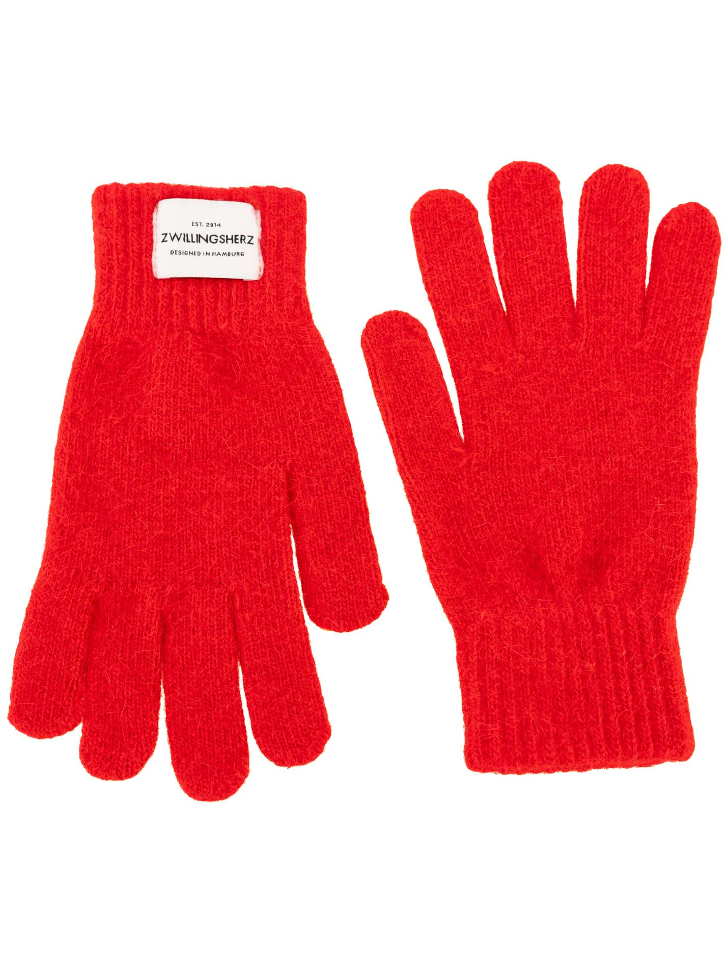 Wollmix Handschuh Zwillingsherz Patch "Uni"