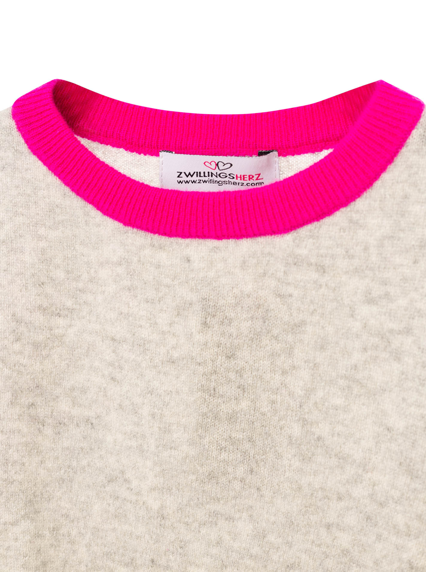 100% Cashmere Kids Rundhals Pullover zweifarbig
