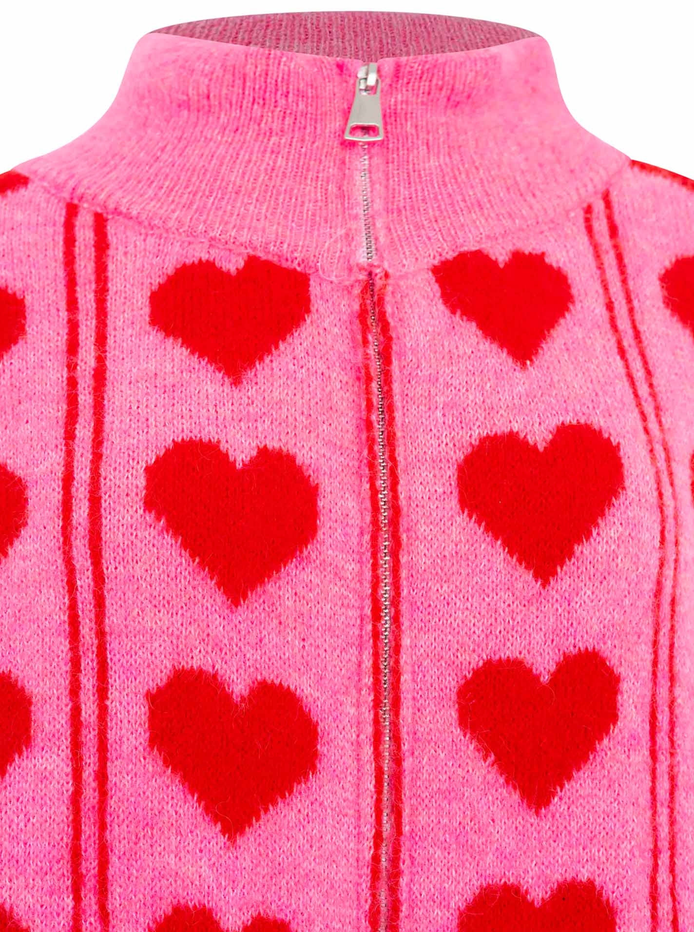 Strickjacke Stehkrage "Herz"