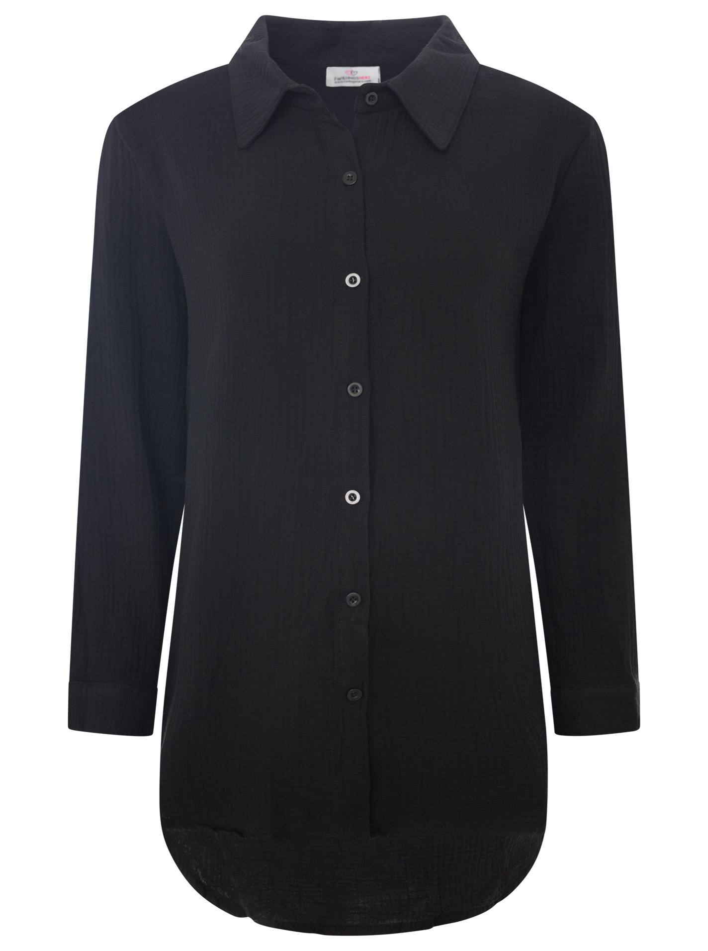 ART697b2d0eb9417_003_Hemdbluse_Musselin_47009_K25803_Schwarz XXL Musselin Bluse "Knopfleiste"