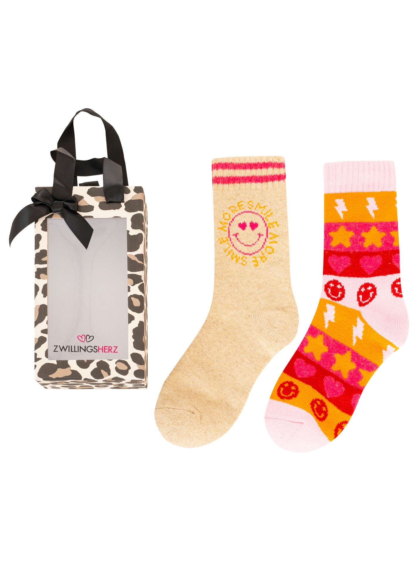 2er Pack Gifting Box Socken "Happy Mood"