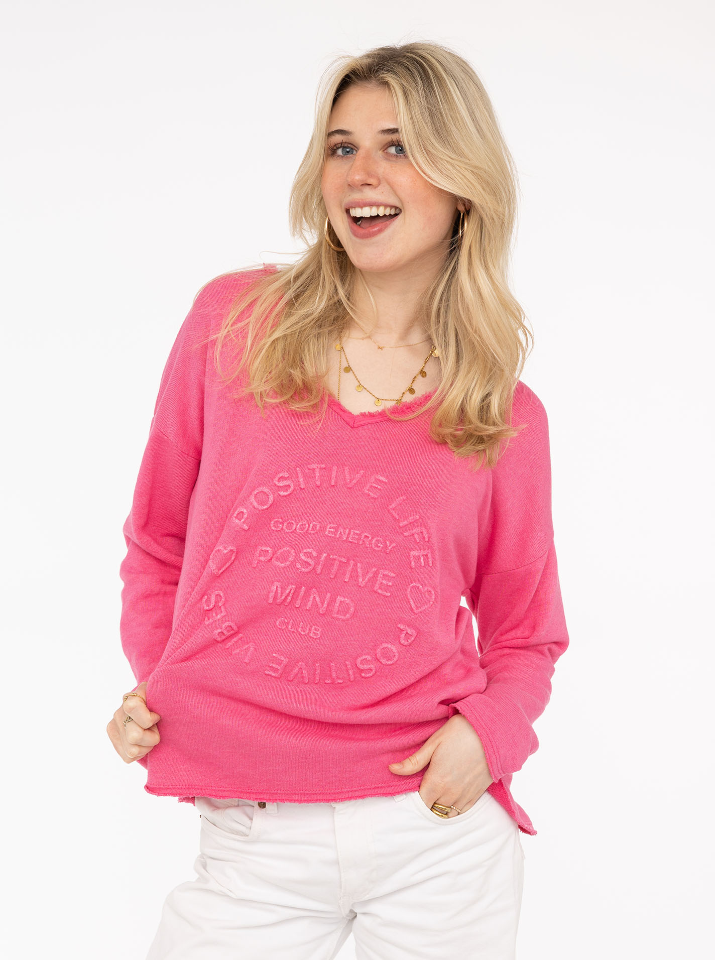 ART685d58f8b59b7_013_Pullover_Elisabeth_Pink Sweatshirt BW "Positive Mind"
