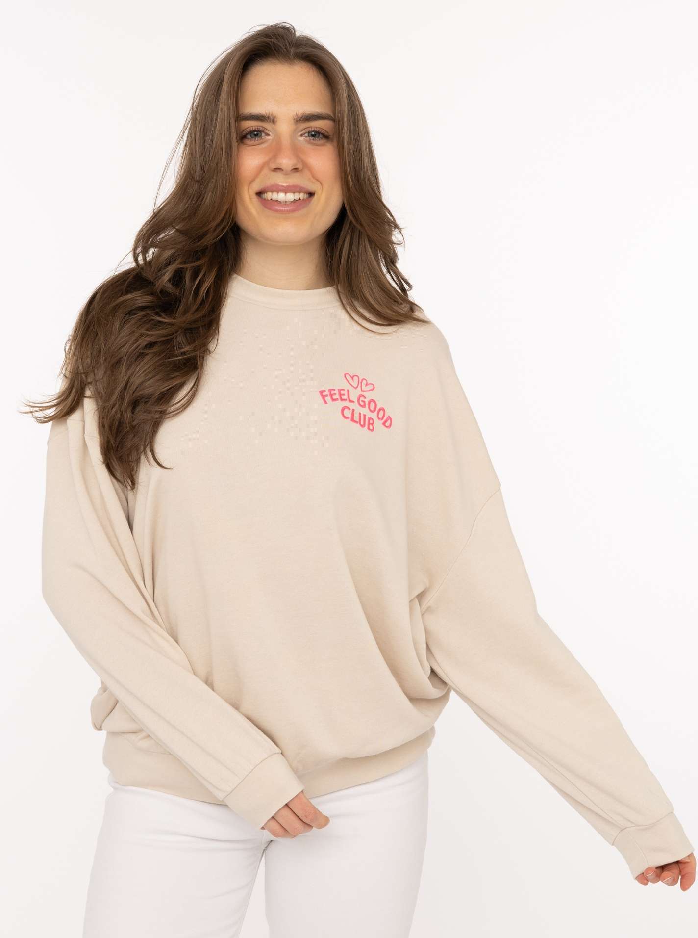 Sweatshirt mit Rundhals "Feel Good Club"