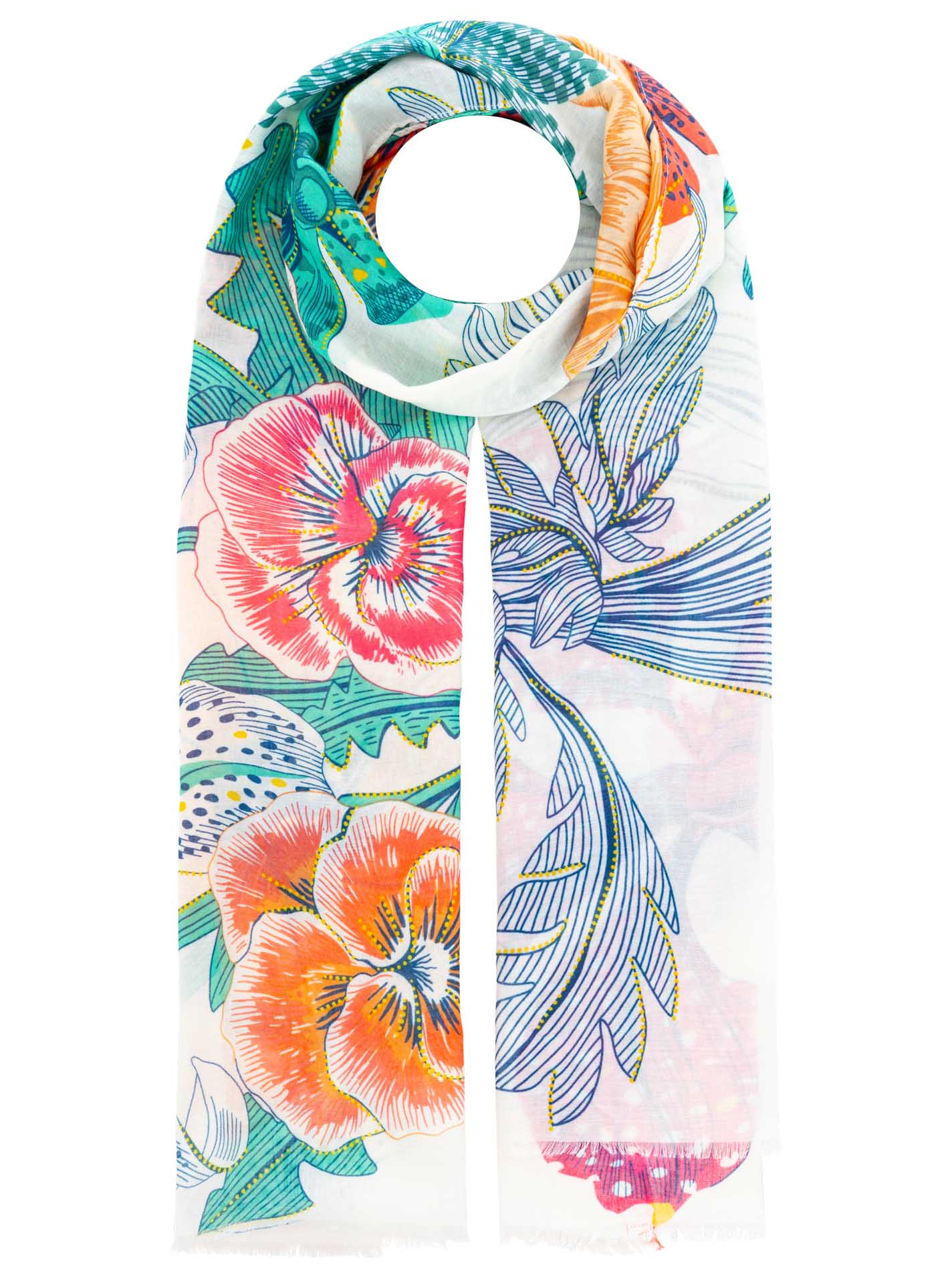 Schal "Orchideen"