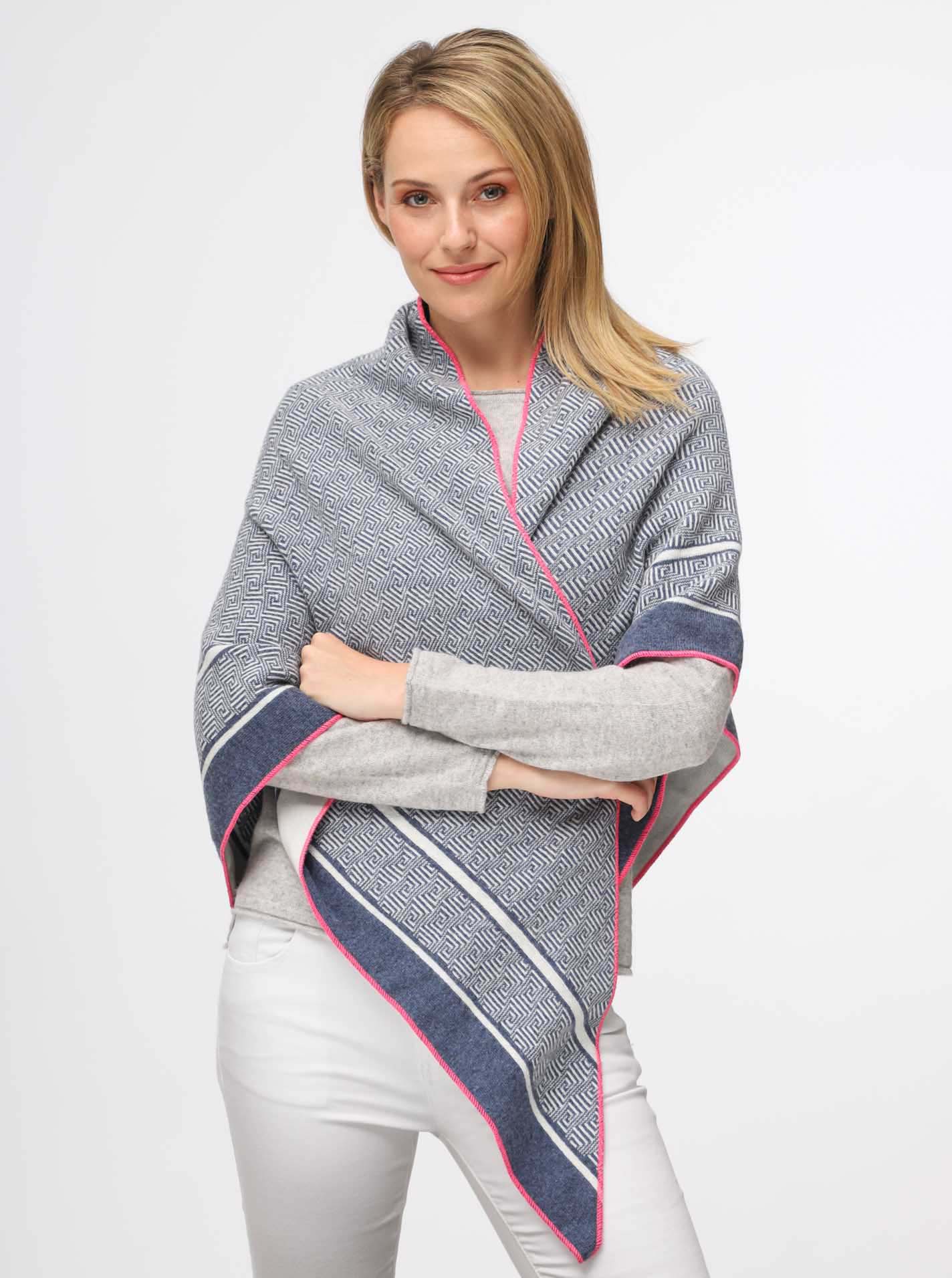 Dreieckstuch Kaschmir "Labyrinth Story"