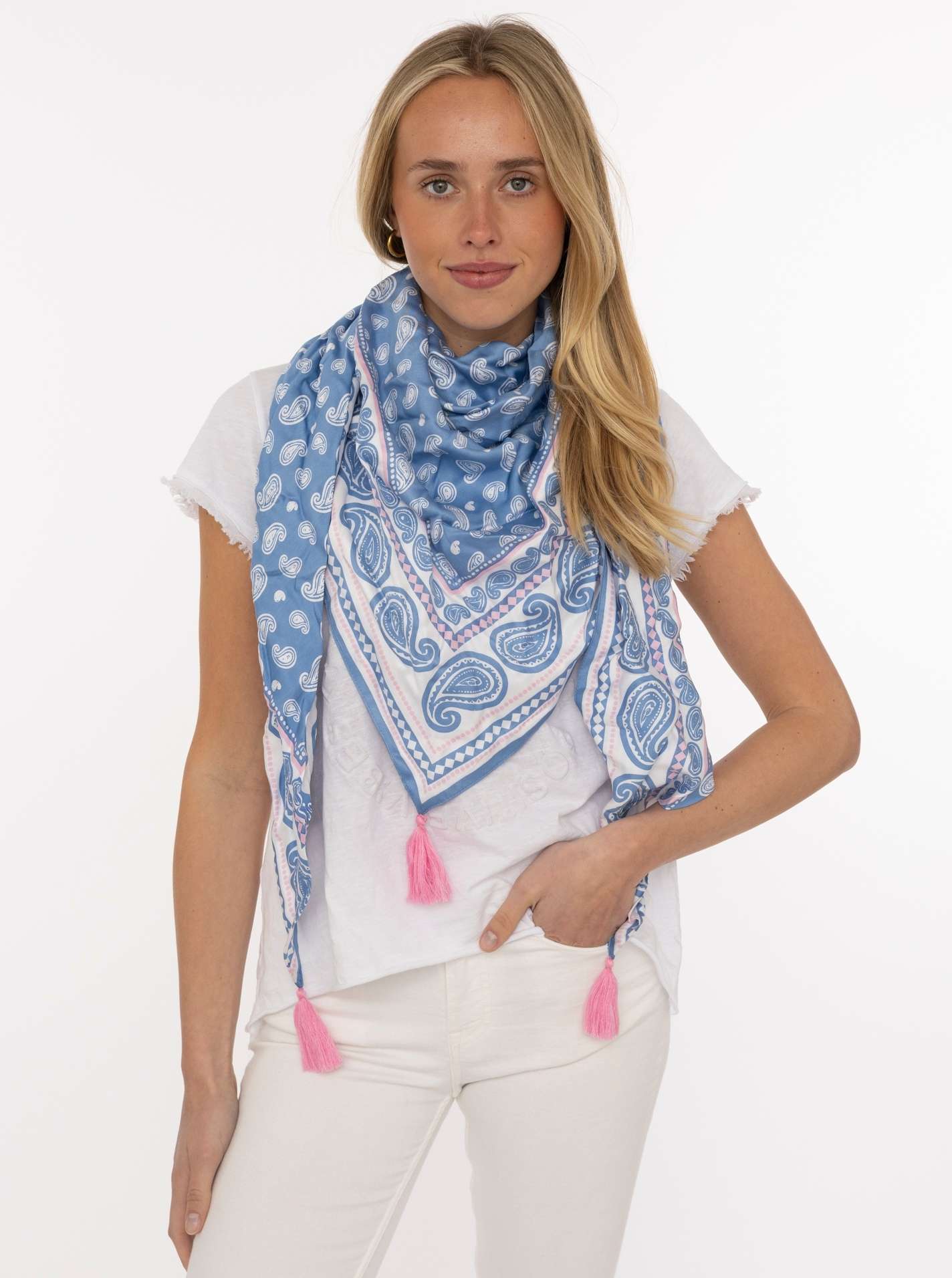 Dreieckstuch Organic Bamboo "Geometric Paisley"