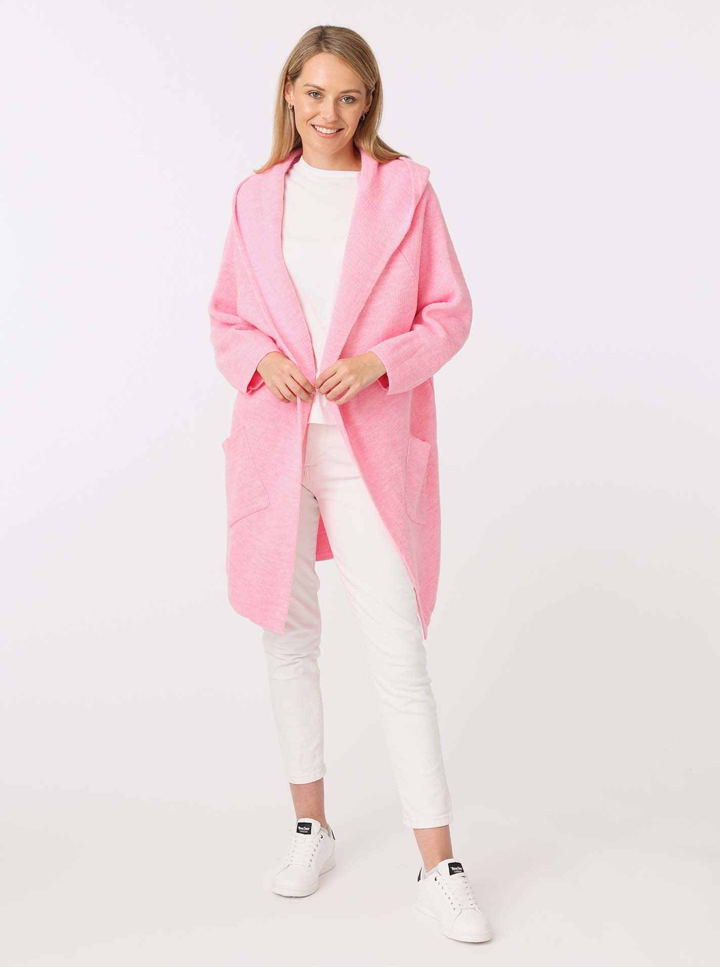 Kapuzenstrickjacke "New Vibes"