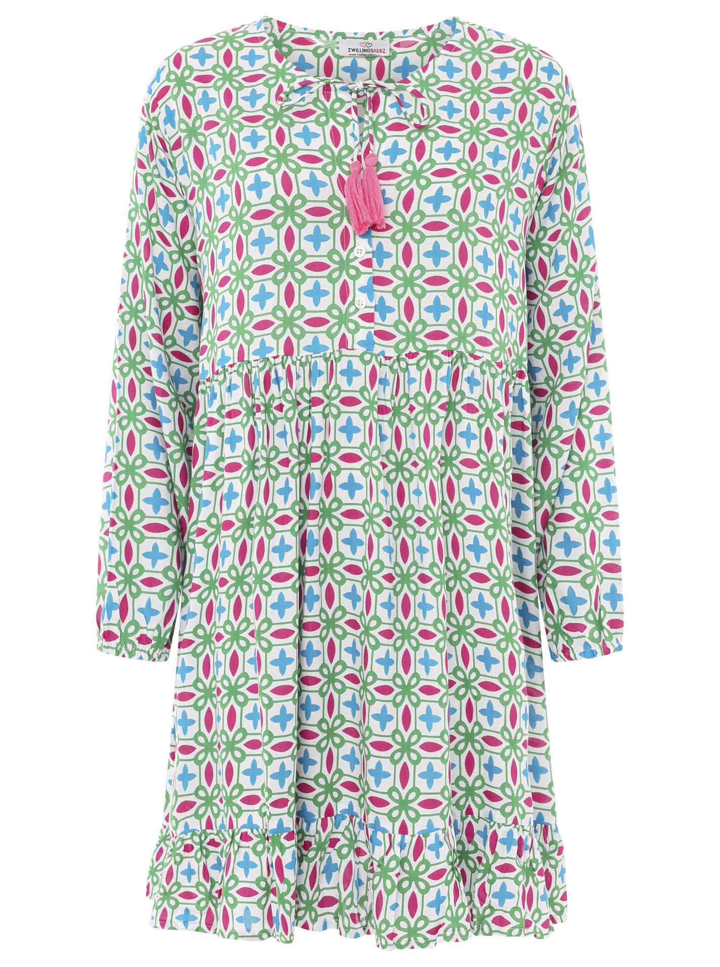 Kleid Oversize Viskose "Grafisch Klassik"