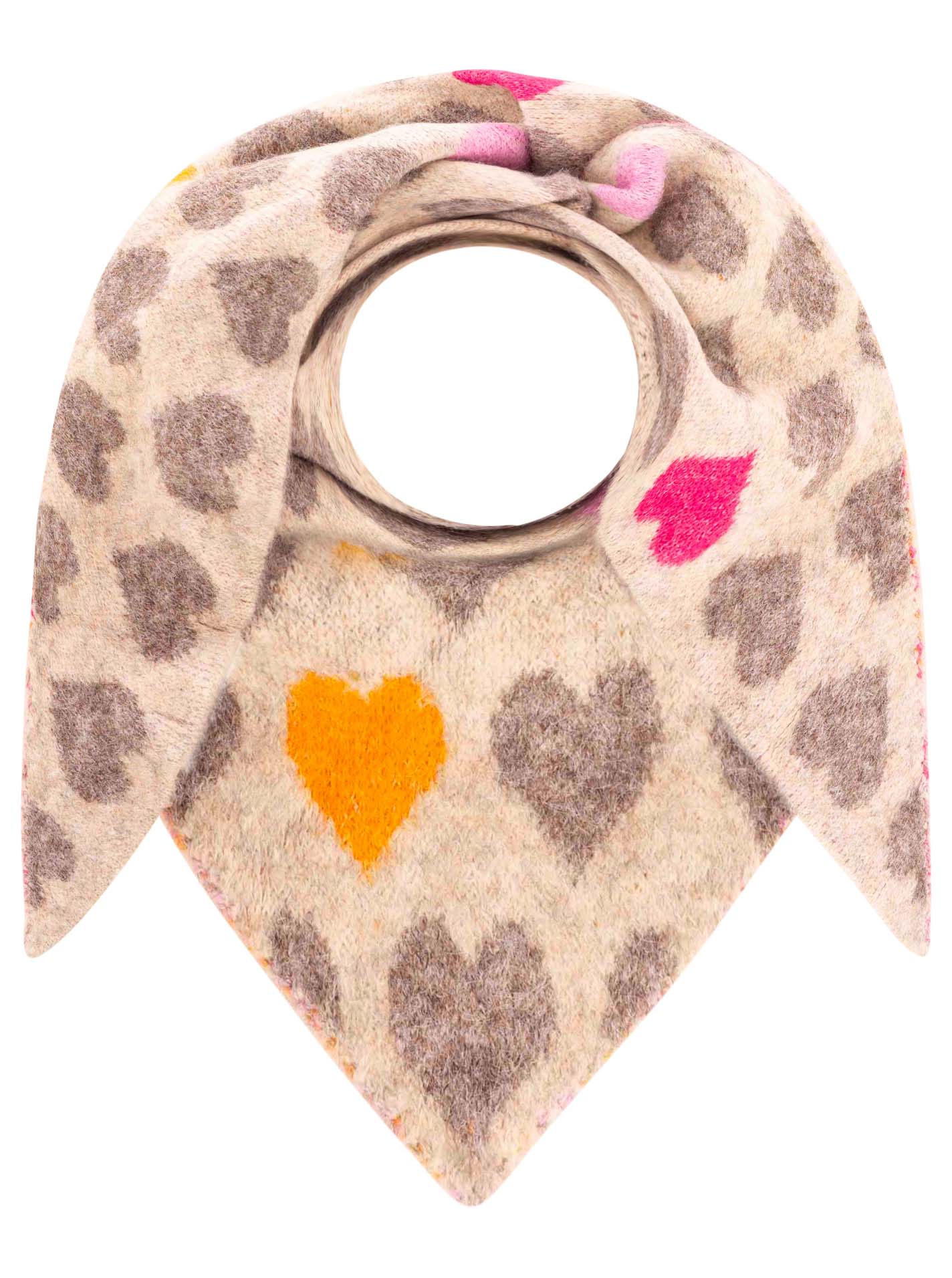 Dreieckstuch Strick "HEARTS"