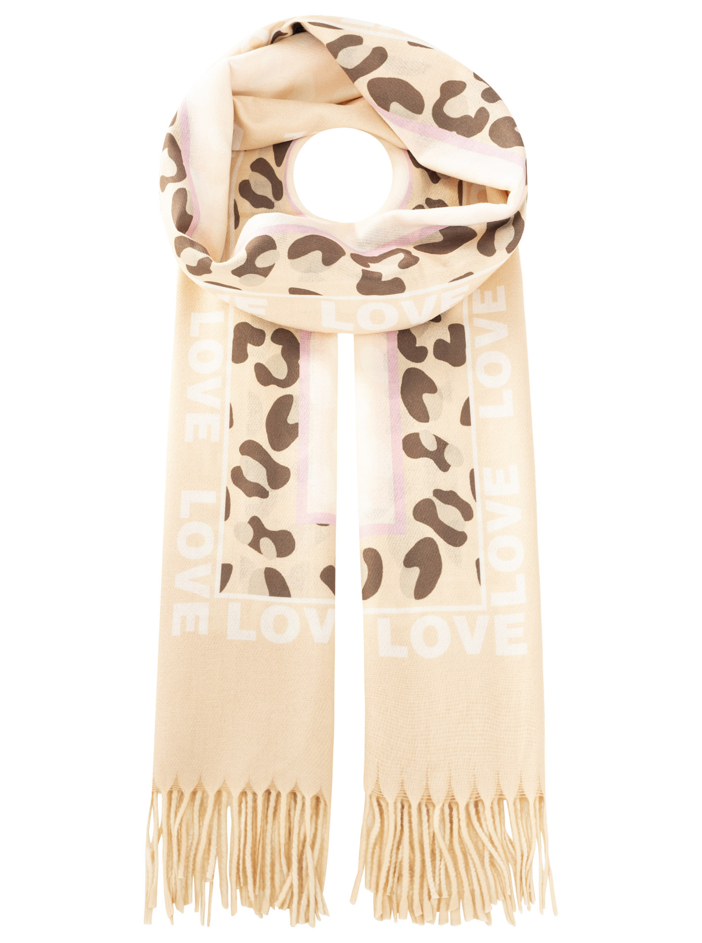 Schal Soft Digital Print "Leo Love & Hearts"