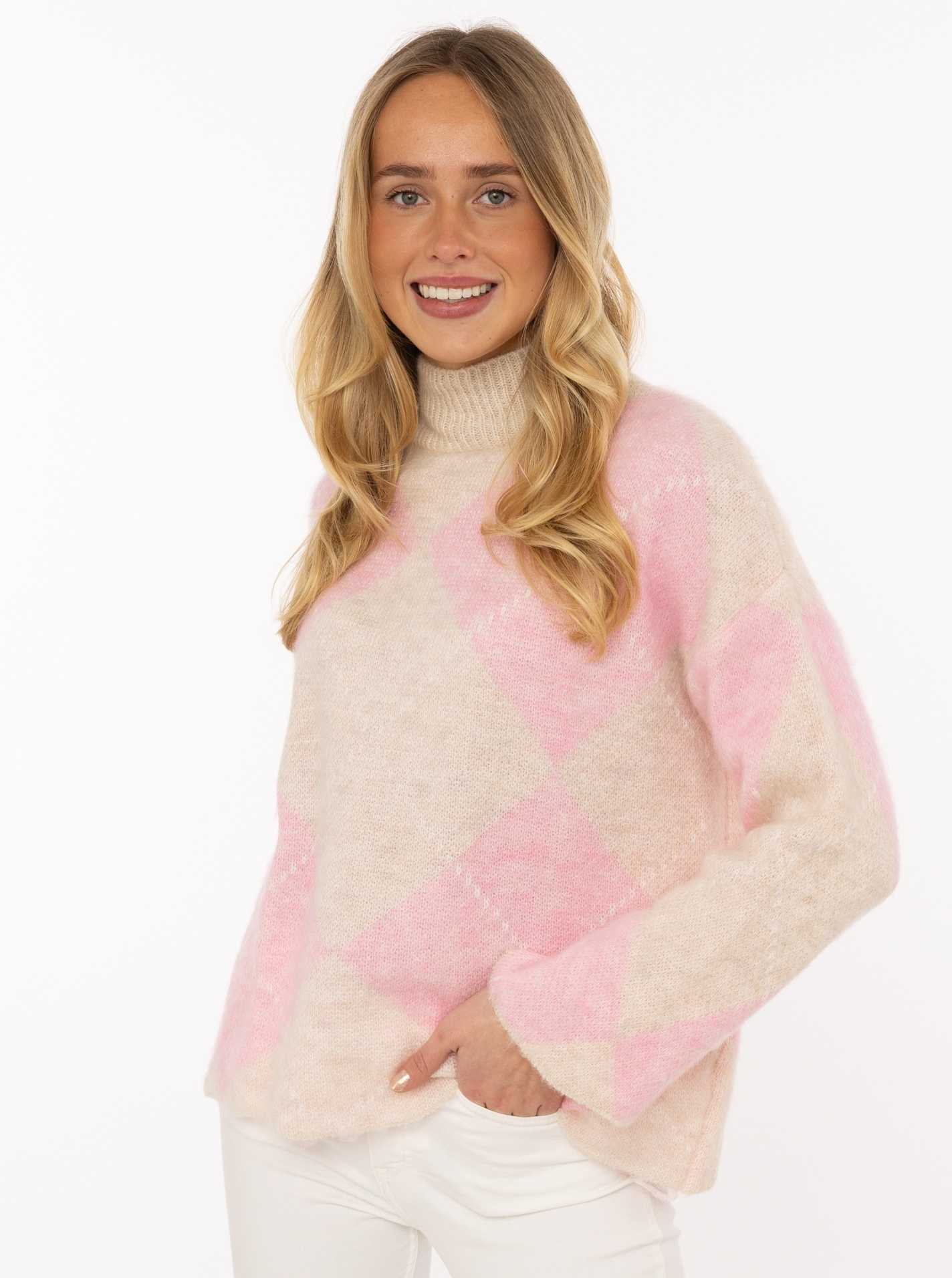 Rollkragenpullover Wollmix "Argyll"