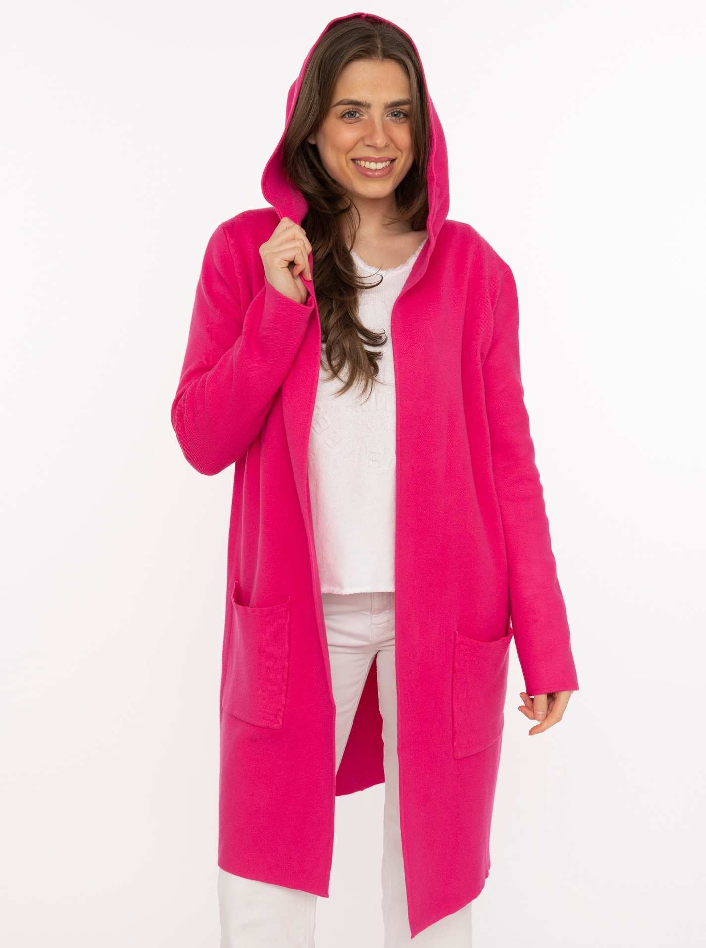 Kapuzenstrickjacke "New Vibes"