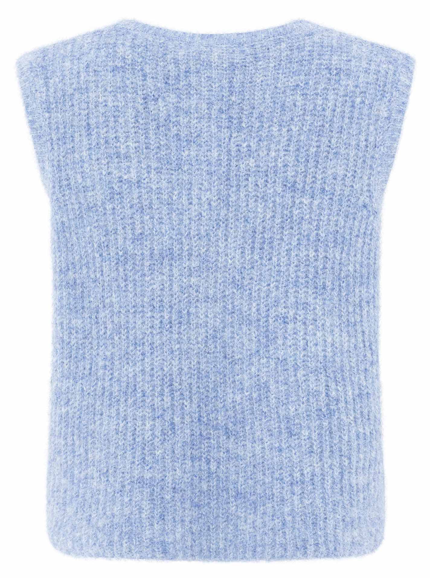 Strickweste mit Knöpfen und Patch