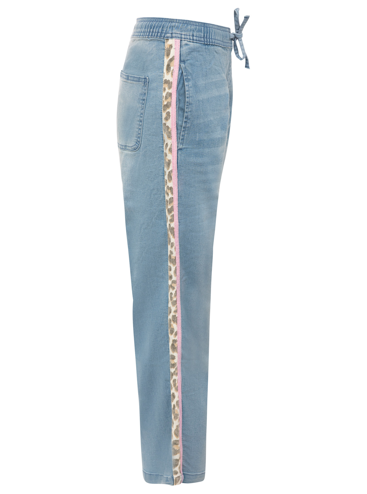 Wide Leg Jeans mit elastischem Bund "Happy"