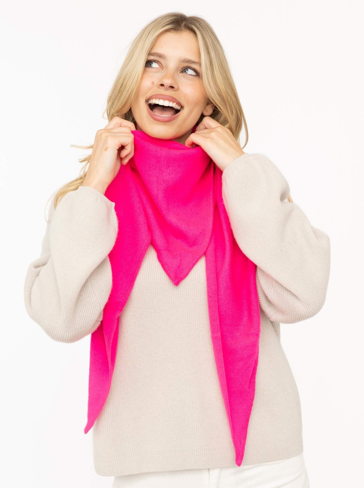 100% Cashmere Dreieckstuch "Uni"