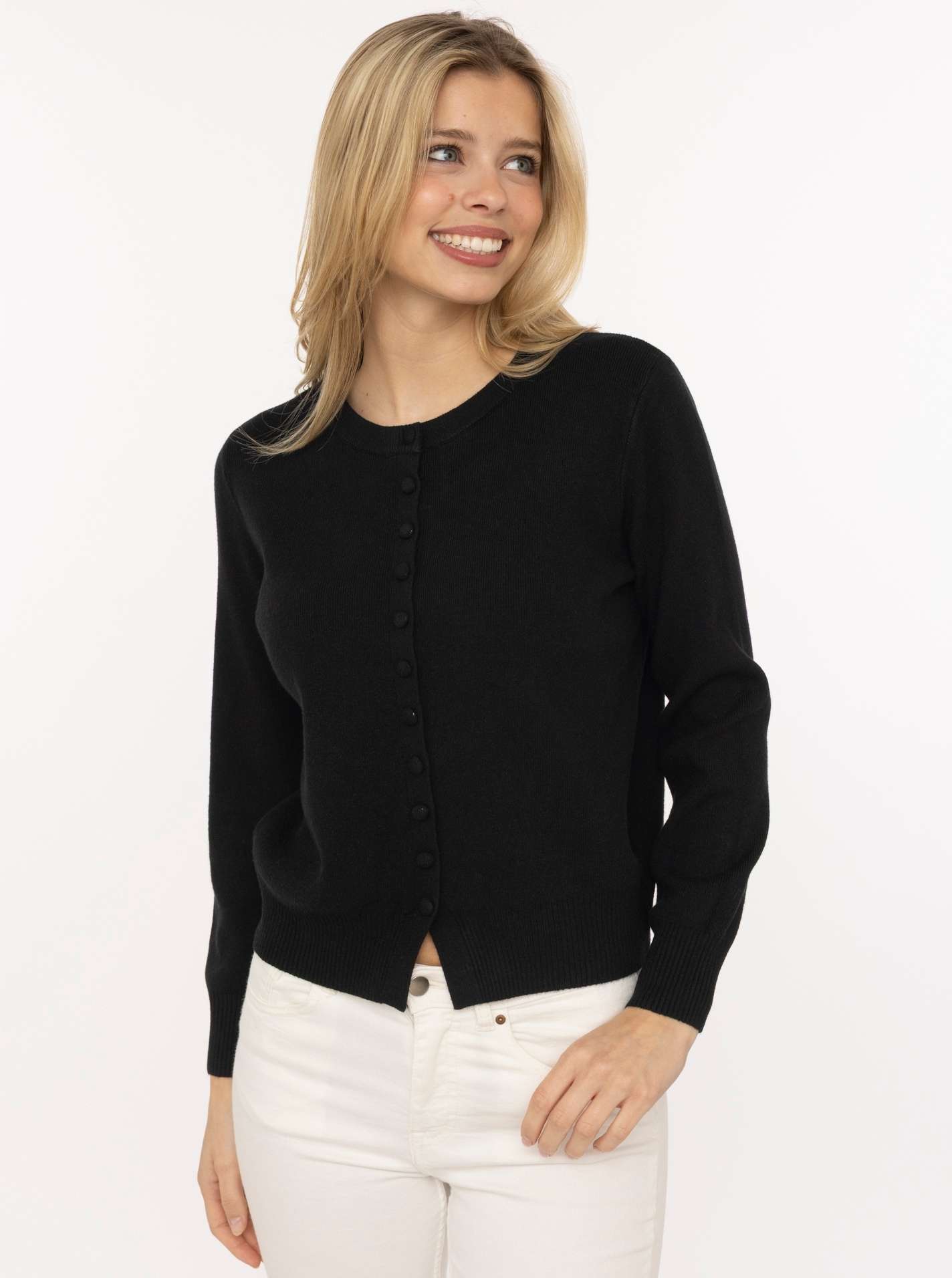 Strickjacke mit Knöpfen "Uni"