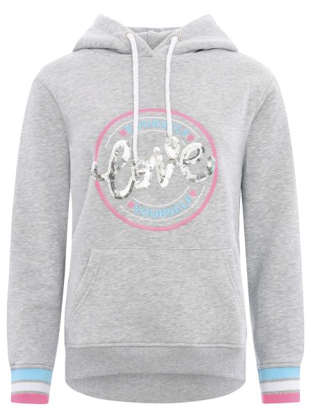 Hoodie BW Paillette "Love Yourself"
