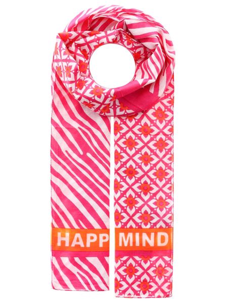 Schal Digital Print BW Seide "Happy Mind Zebra & Lovely Zebra"